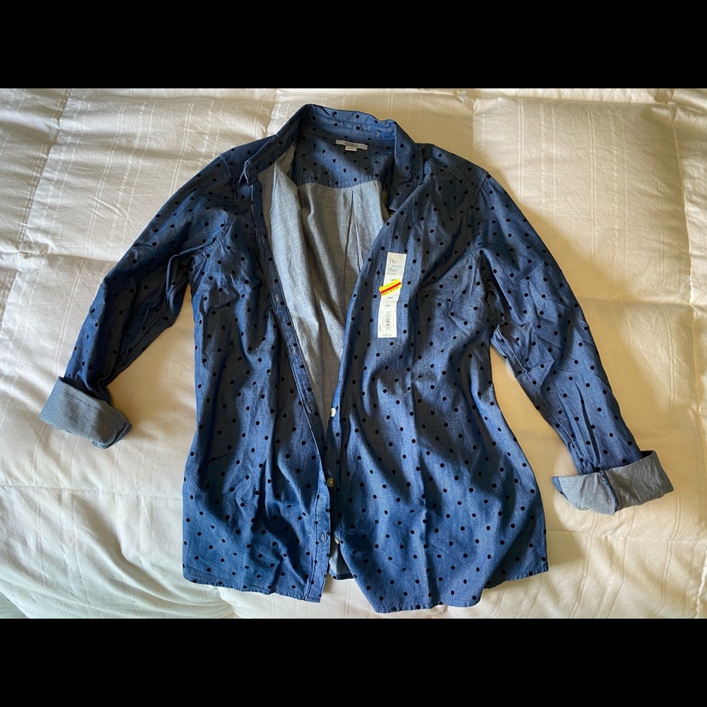 NWT Croft & Barrow button up denim shirt